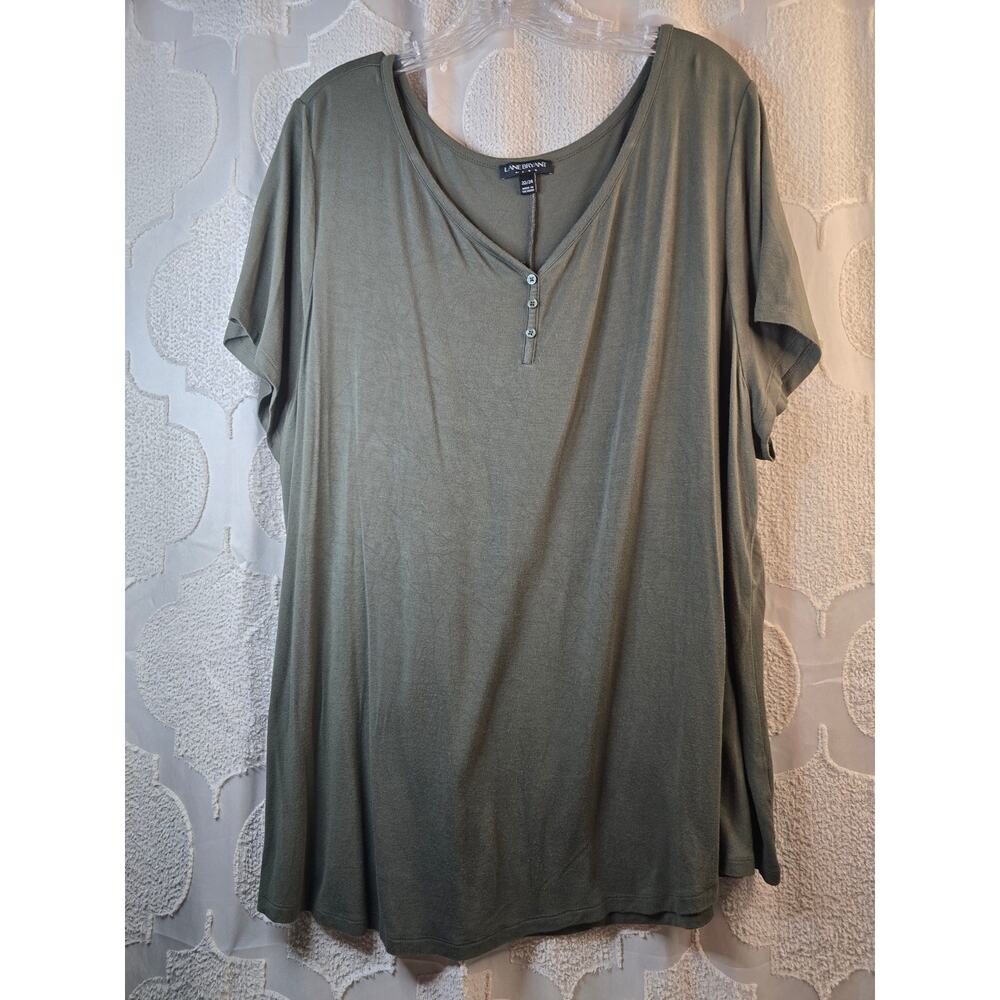 #A089 Excellent Pre-Loved Green Lane Bryant V Neck Size 22/24